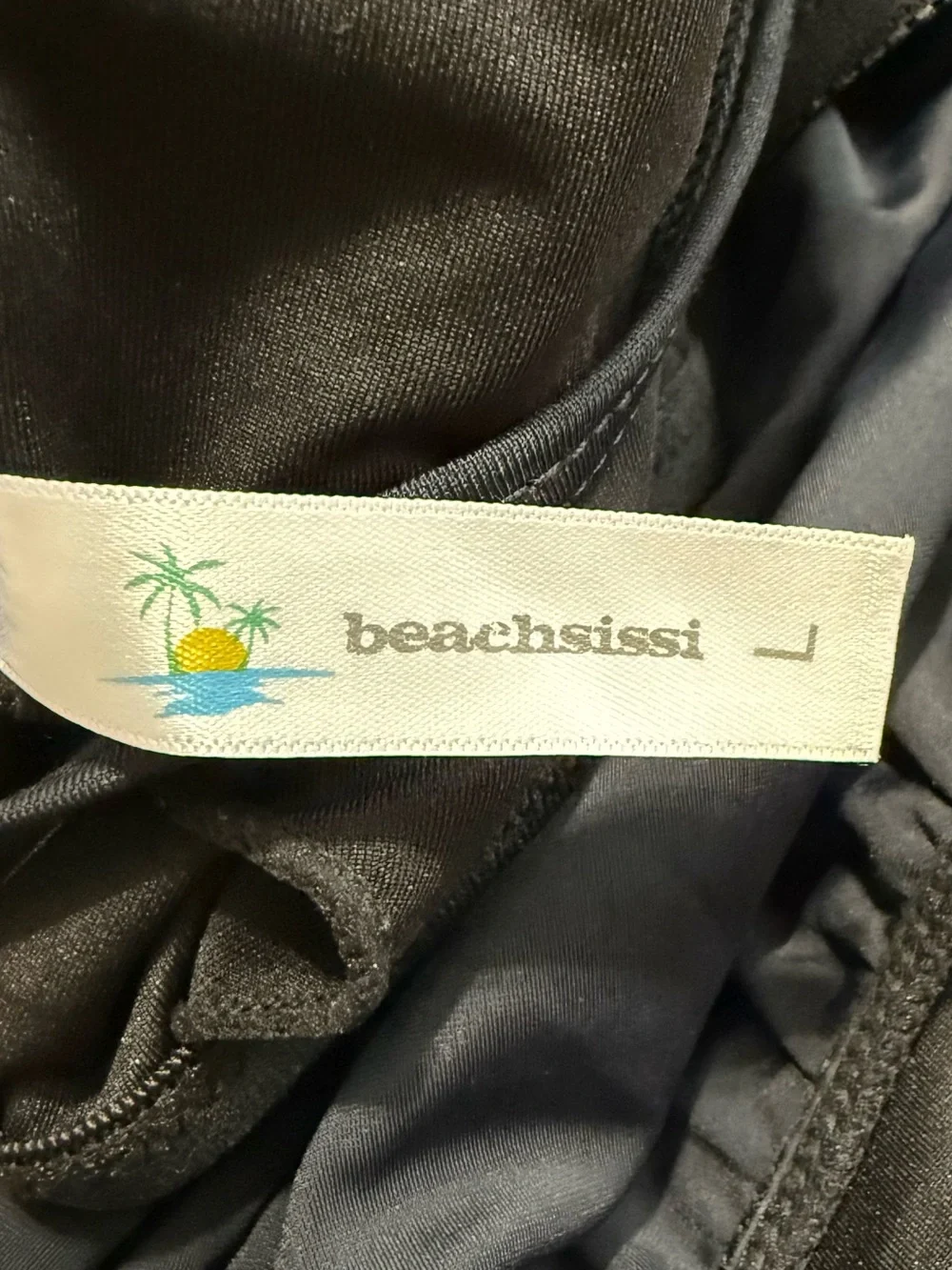 Beachsissi Black Blouson Modest Swim Dress